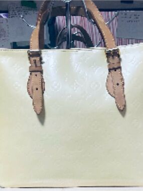 Louis Vuitton Cream Tote with Tan Handles